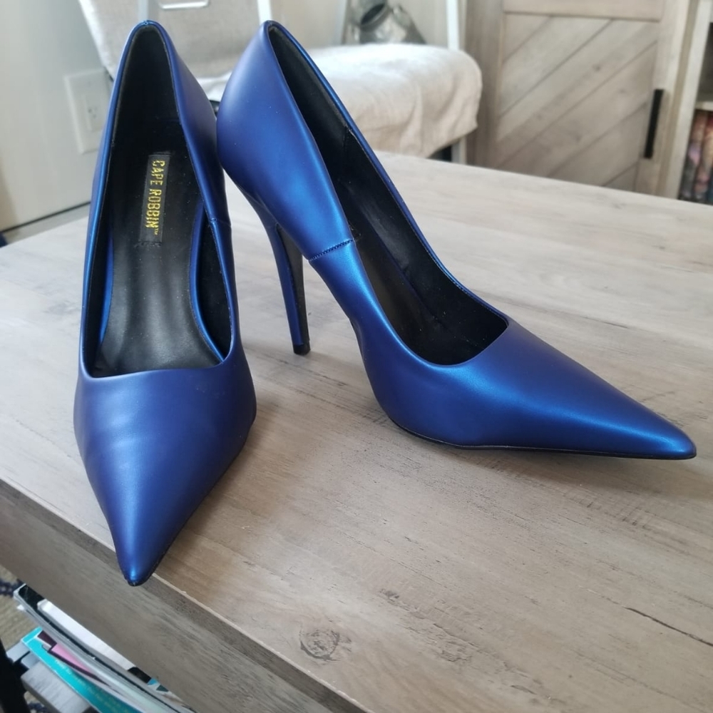 Blue stilettos